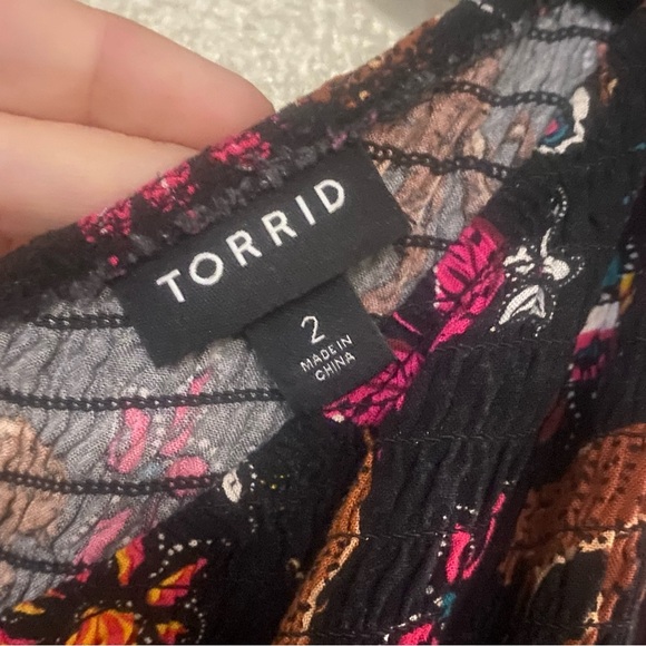 Torrid Midi Challis One-Shoulder Dress - Picture 8 of 10